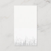 Home pictogram | Stedelijke skyline Visitekaartje (Achterkant)