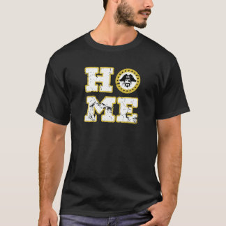 HOME Piratenschool Mascot Shirt Black Gold Distres