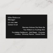 Home Property Foundation Réparer le Carte de visit (Dos)