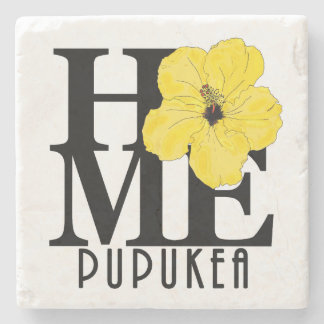 HOME Pupukea Yellow Hibiscus Stenen Onderzetter