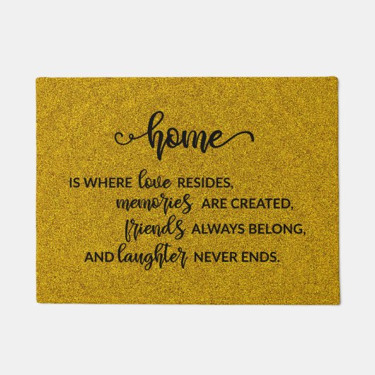 Home Quote | Goud Deurmat (Voorkant)