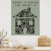 Home Quote Poster Afdrukken warming House (Keuken)