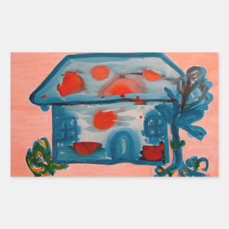home rechthoek sticker
