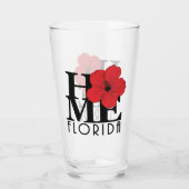 HOME Red Hibiscus Glas (Achterkant)