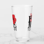 HOME Red Hibiscus Glas (Rechts)