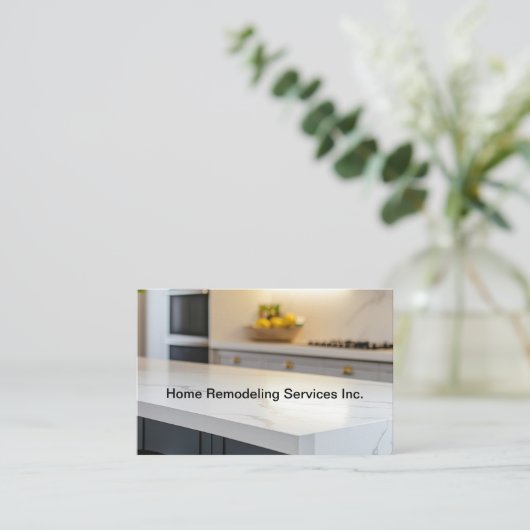 Home Remodeling Services Modern Kitchen Visitekaartje (Staand voorkant)