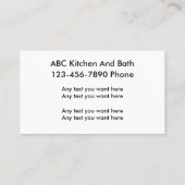 Home Remodeling Visitekaartje (Achterkant)