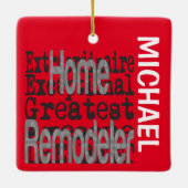 Home Remote Extraordinaire CUSTOM Keramisch Ornament (Achterkant)