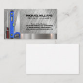 Home Renovatie Gereedschap | Metalen achtergrond Visitekaartje (Voorkant / Achterkant)