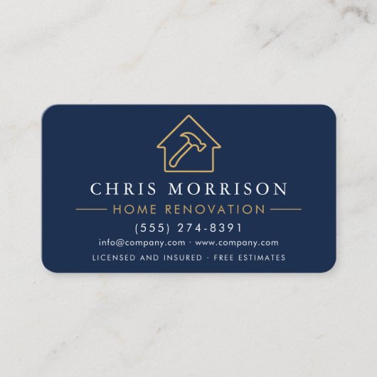 Home Renovation QR Code Professional Visitekaartje (Voorkant)