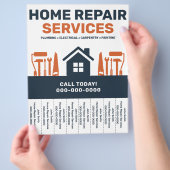 Home Repair Services Tear-Off Tabs Flyer (Hand)