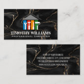 Home Reparatie Gereedschap Logo | zwart marmer Visitekaartje (Voorkant / Achterkant)