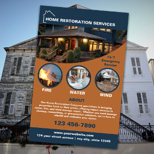 Home Restauratie Diensten Zakelijk Flyer