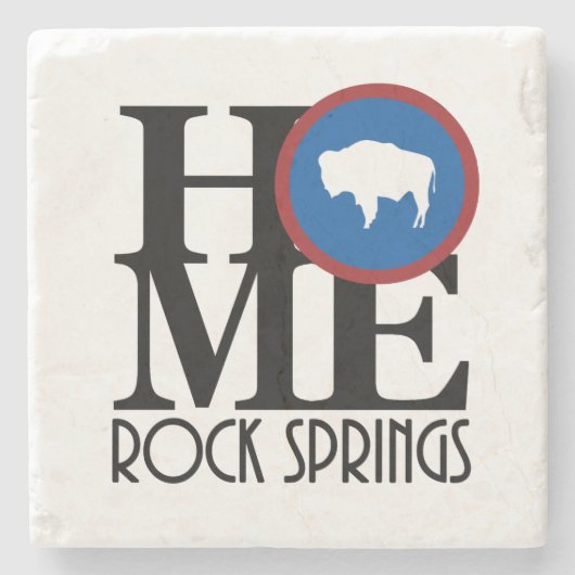 HOME Rock Springs WY Stenen Onderzetter (Voorkant)