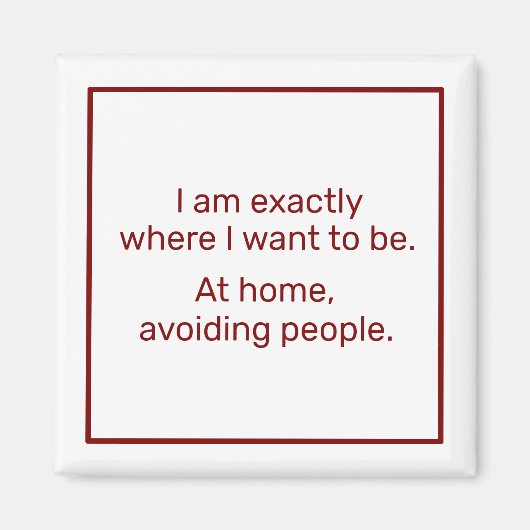 Home (rood) magneet (Voorkant)