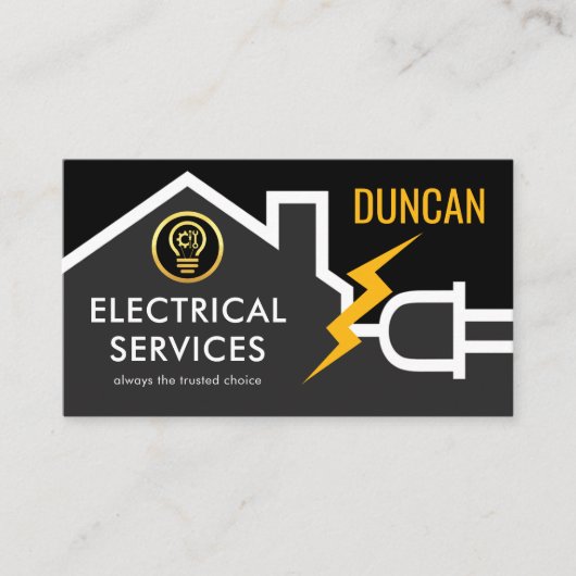 Home Roof Power Plug Frame Visitekaartje (Voorkant)