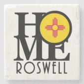 HOME Roswell New Mexico Stenen Onderzetter (Voorkant)