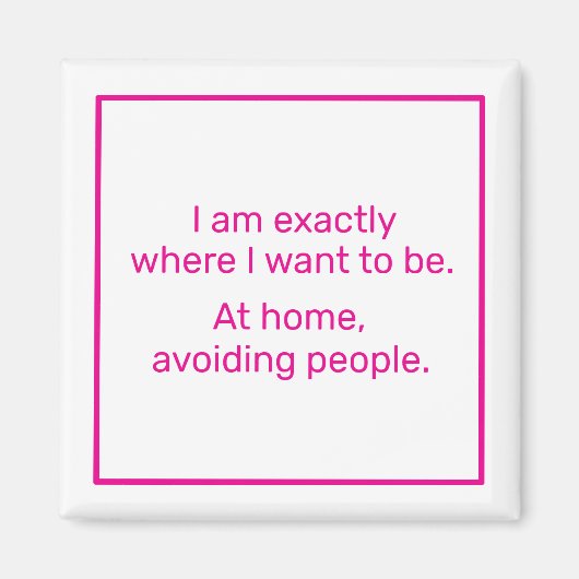 Home (roze) magneet (Voorkant)