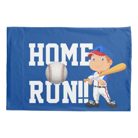 Home Run Baseball Pillow-Hoesje Kussensloop (Achterkant)