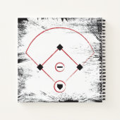 Home Run Baseball Splatter Design Notitieboek (Achterkant)