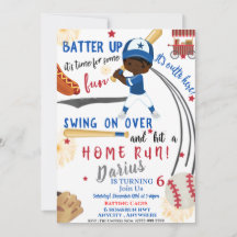 Home run Birthday Invitation Kaart