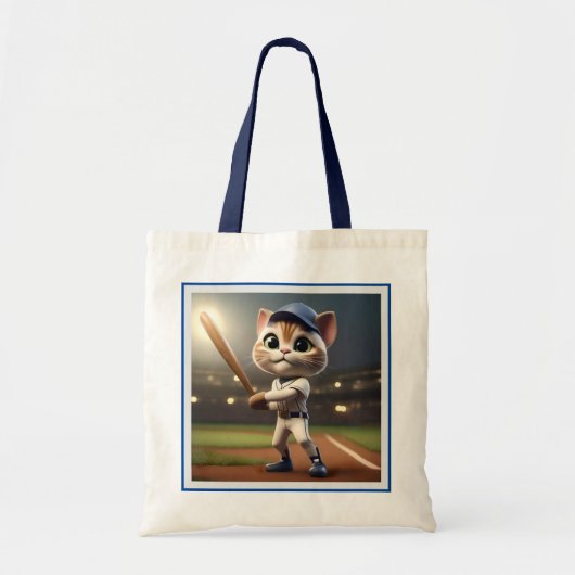 Home Run Hitter: De 3D-honkbalkat neemt een schomm Tote Bag (Voorkant)