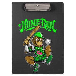 Home Run Monkey Honkbal Klembord