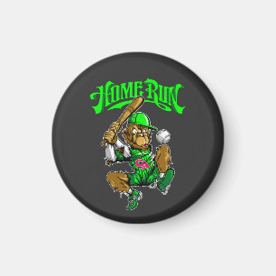 Home Run Monkey Honkbal Magneet