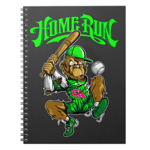 Home Run Monkey Honkbal Notitieboek