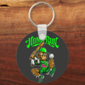 Home Run Monkey Honkbal Sleutelhanger (Voorkant)