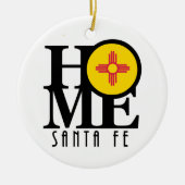HOME Santa Fe New Mexico Keramisch Ornament (Voorkant)
