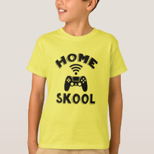 Home Schooled Game Controller Gamer Kinder T-shirt