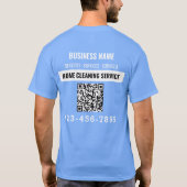 Home Schoonmaak Service QR code Logo maatwerk T-shirt (Achterkant)