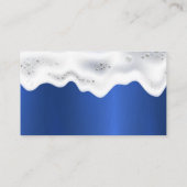 Home Schoonmaak | zeepschuim | Blauwe metaalstruct Visitekaartje (Achterkant)