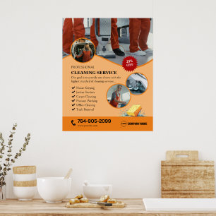 Home Schoonmaakdiensten Aangepast Poster