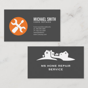 Home Services Reparatie Timmerwerktuigen Logo Visitekaartje