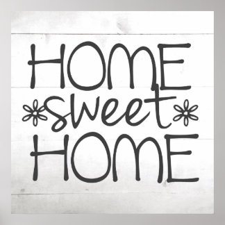 Home Sign Wall Art Poster