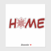 Home sneeuwvlok sticker (Vel)