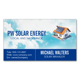 Home Solar   schone energie Magnetisch Visitekaartje