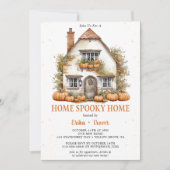 Home Spooky Home Halloween Feest Kaart (Voorkant)