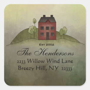 Home Square Home-adres sticker