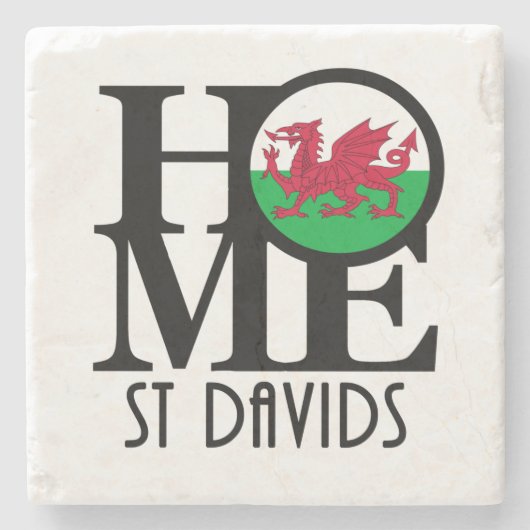 HOME St Davids Wales Stenen Onderzetter (Voorkant)