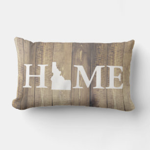 Home Staat Idaho Rustiek Hout Familienaam Kussen