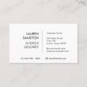 Home Staging Business Card Visitekaartje (Achterkant)