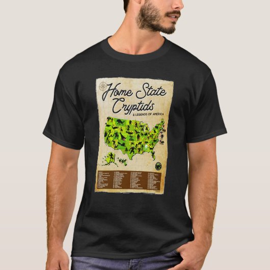 Home State Cryptids & Legends of America Cryptozoo T-shirt (Voorkant)