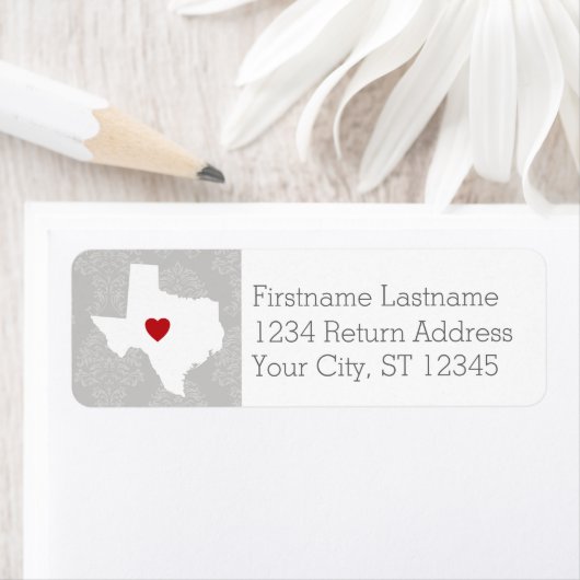 Home State Map Art - Custom Name Texas Etiket (Insitu)