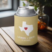 Home State Map Art - Custom Wedding Texas Blikjeskoeler
