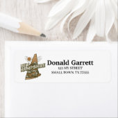 Home State New Hampshire Retro Kleurenadres Etiket (Insitu)