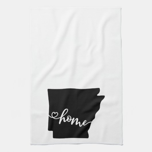 Home State Outline Heart Arkansas Kitchen Towel Theedoek (Verticaal)