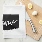 Home State Outline Heart Connecticut Serviette de (Quart Plié)